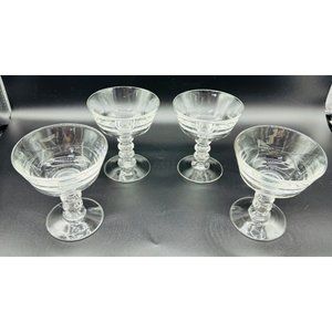 Javit Cherish-Empire Champagne/Tall Sherbet Dessert glasses 4.5” tall